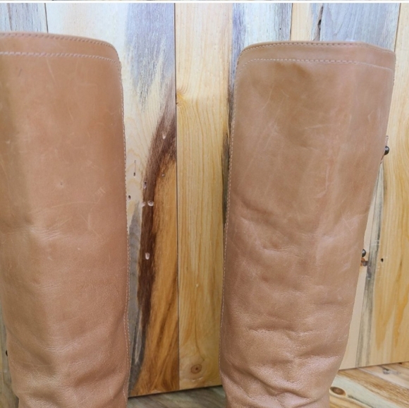 Matisse Tall Buckle Tan Leather Boots - Picture 7 of 9